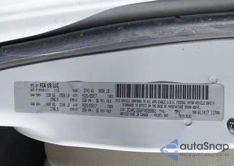 2015 Chrysler Town & Country Touring z USA, uszkodzony, nr VIN 2C4RC1BGXFR695861